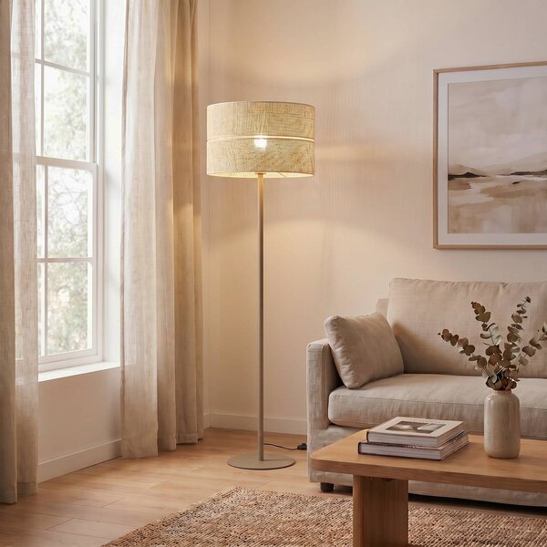 Lampa stojąca Calma TK Lighting, kremowy / amber, salon / jadalnia