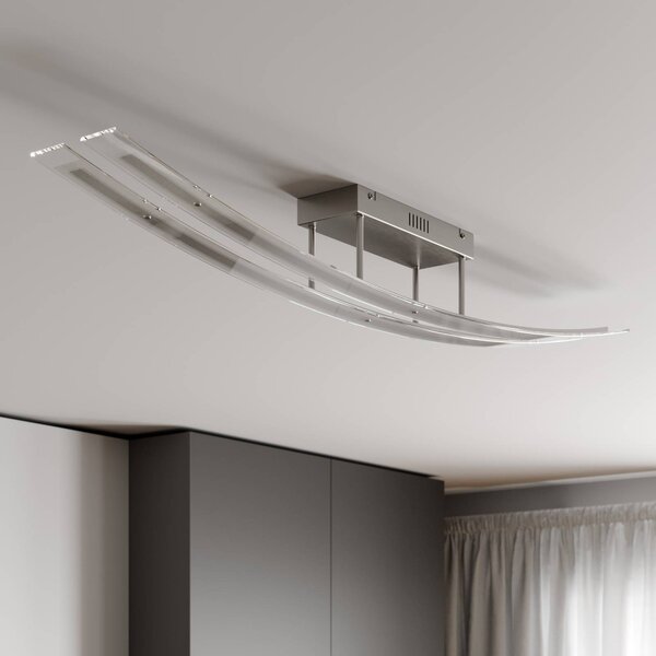 Lampa sufitowa LED Jarda Lindby, możliwość ściemniania, przezroczysty / transparentny, salon / jadalnia, szkło, nowoczesny