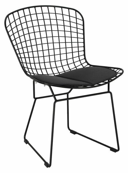 Krzesło Harry czarne / czarna poduszka