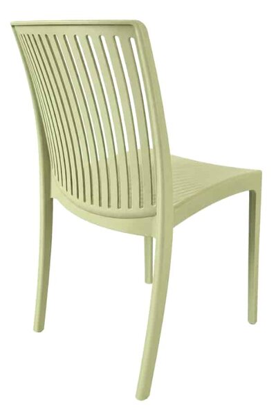 Krzesło ogrodowe kawiarniane Flora PP – ażurowe pistacjowe powystawowe
