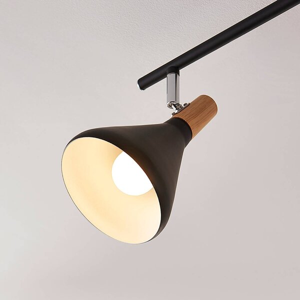Lampa sufitowa Lindby Arina, 53 cm, czarna, 3-punktowa, E14 Arina Lindby, możliwość ściemniania, czarny, sypialnia, metal, nowoczesny