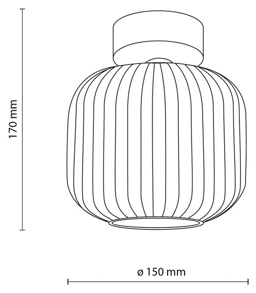 Lampa sufitowa Salvia TK Lighting, możliwość ściemniania, brązowy / rdzawy, salon / jadalnia, szkło