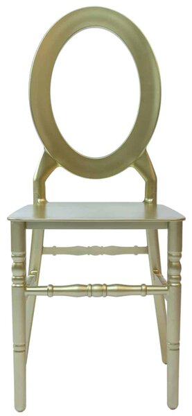Krzesło weselne amerykańskie O-back szampański PP powystawowe