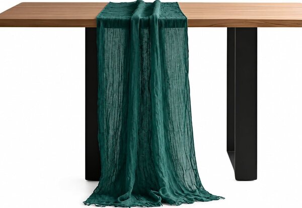 Bieżnik na stół 90×340 cm - butelkowa zieleń