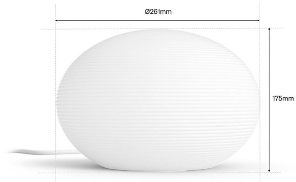 Philips Hue Lampa stołowa LED Smart Home Flourish, biała, RGBW, CCT możliwość ściemniania, biały / opal, salon / jadalnia, szkło, nowoczesny