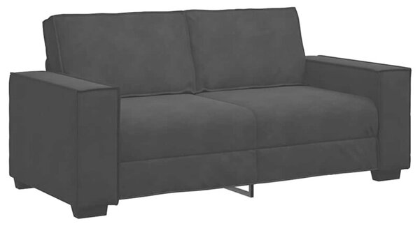 Sofa 2-osobowa, czarna, 180x78x84 cm, tapicerowana aksamitem