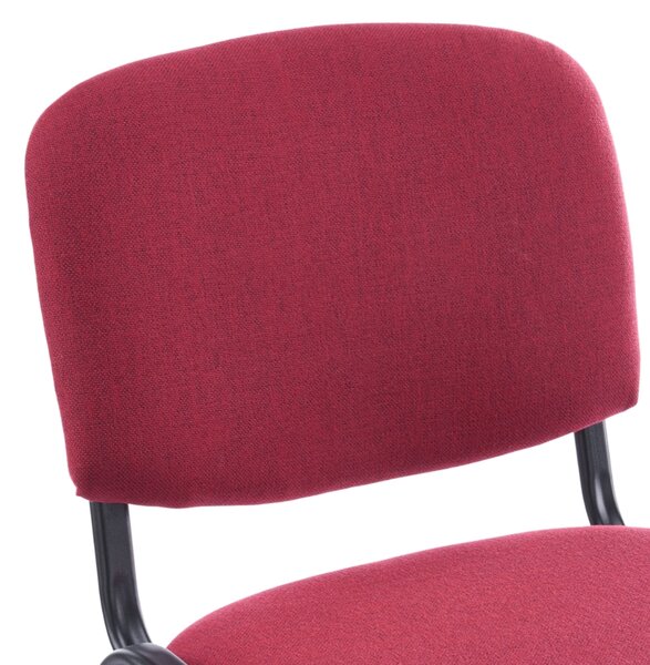 Krzesło konferencyjne tapicerowane ISO - kolor bordowy