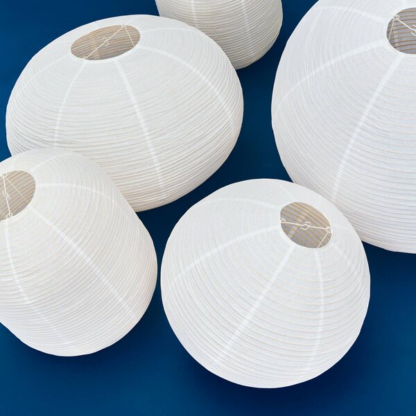 HAY Klosz Paper Shade Oblong, Ø 42 cm – bez zestawu przewodów Oblong, biały / opal, salon / jadalnia, papier / lunolit / lunopal, skandynawski