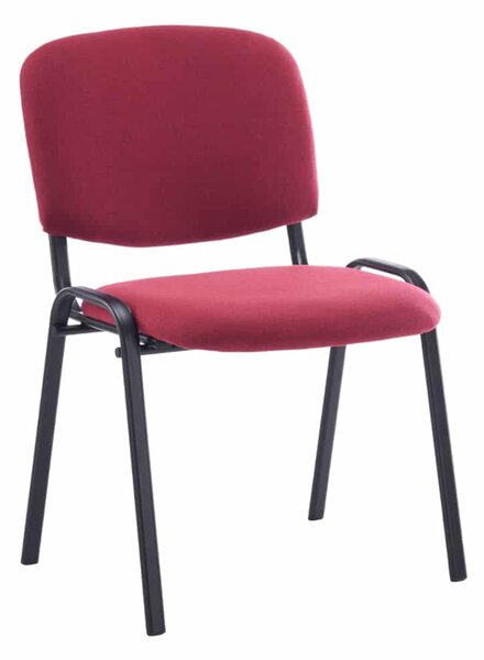 Krzesło konferencyjne tapicerowane ISO - kolor bordowy