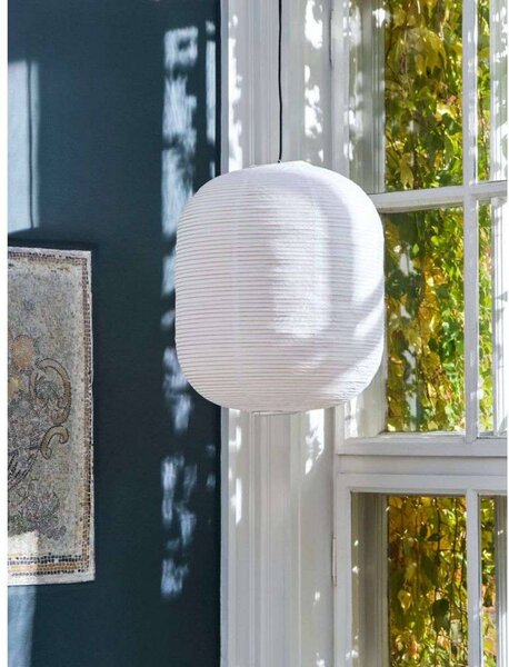 HAY Klosz Paper Shade Oblong, Ø 42 cm – bez zestawu przewodów Oblong, biały / opal, salon / jadalnia, papier / lunolit / lunopal, skandynawski