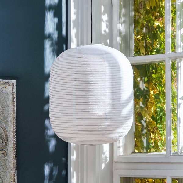 HAY Klosz Paper Shade Oblong, Ø 42 cm – bez zestawu przewodów Oblong, biały / opal, salon / jadalnia, papier / lunolit / lunopal, skandynawski
