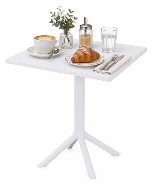 Stolik ogrodowy Solo PP stół zewnętrzny 60x60cm - biały