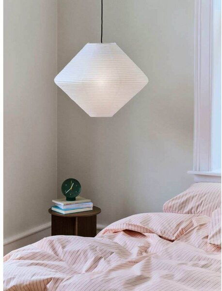 HAY Klosz lampy Diamond, Ø 60 cm, biały, papier/bambus Diamond, biały / opal, salon / jadalnia, papier / lunolit / lunopal, skandynawski