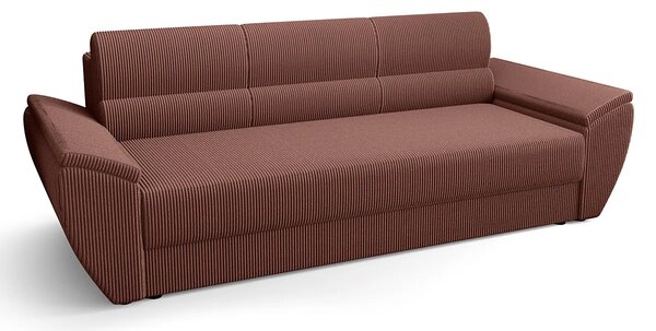 Łososiowa sofa rozkładana z pojemnikiem E9-P06