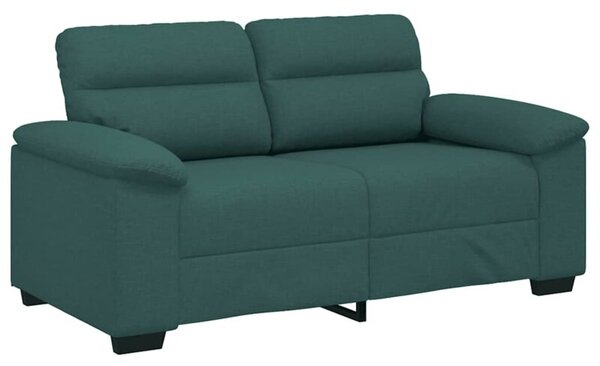 Sofa 2-osobowa ciemnozielona 160x81x84 cm tkanina