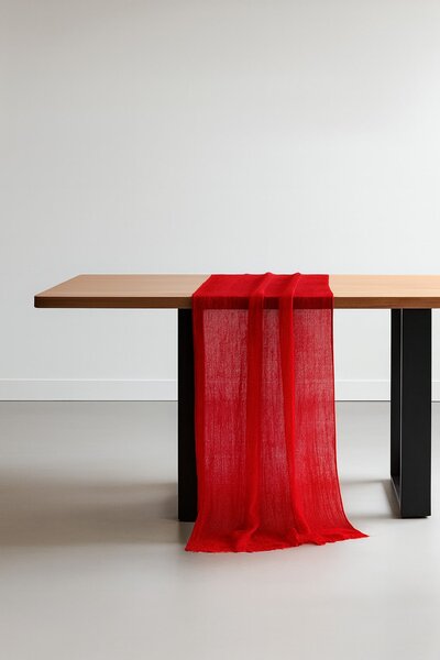Bieżnik na stół 90×340 cm - czerwony