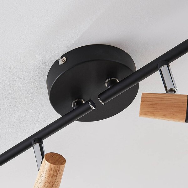 Lampa sufitowa Lindby Arina, 68 cm, czarna, 4-punktowa, E14 Arina Lindby, możliwość ściemniania, czarny, sypialnia, metal, nowoczesny
