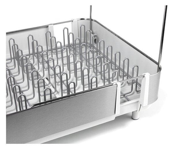 Regulowany plastikowy ociekacz w kolorze srebra 35,5x38 cm Extend Steel Plus – Joseph Joseph