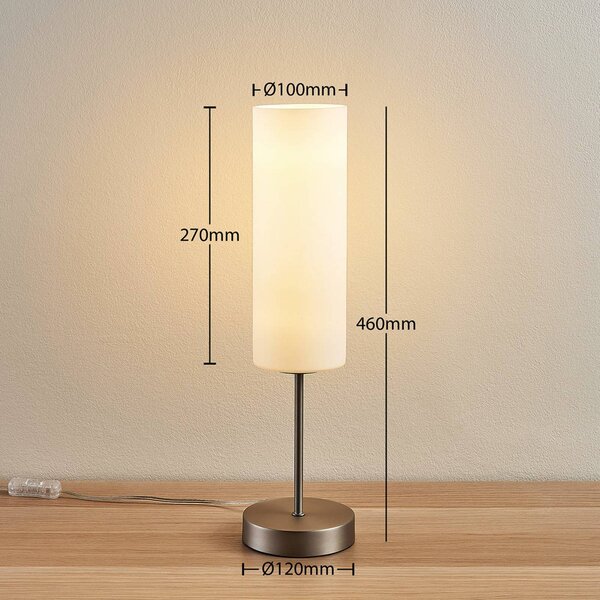 Lampa stołowa Felice Lindby, biały / opal, salon / jadalnia, szkło, nowoczesny