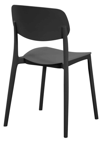 Krzesło kawiarniane restauracyjne Linea czarne