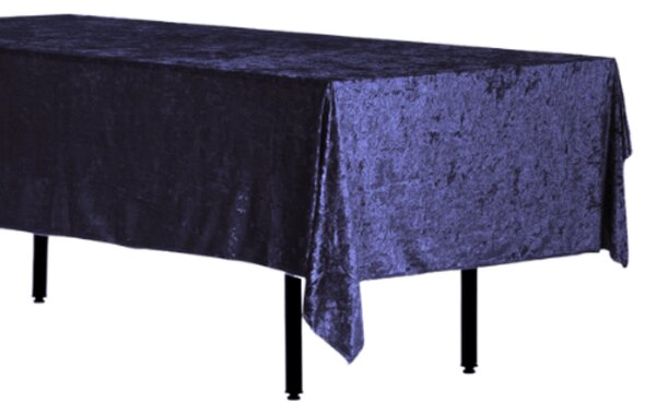 Obrus prostokątny aksamit granatowy 280x160cm welurowy