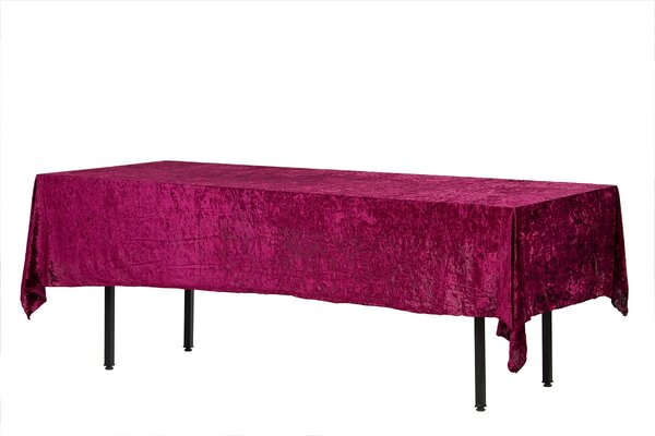 Obrus prostokątny aksamit bordowy 280x160cm welurowy
