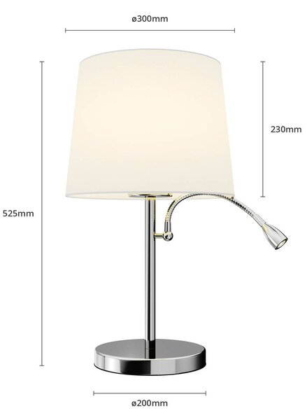 Lampa stołowa Benjiro Lindby, biały / opal, salon / jadalnia, tkanina / materiał / jedwab, nowoczesny