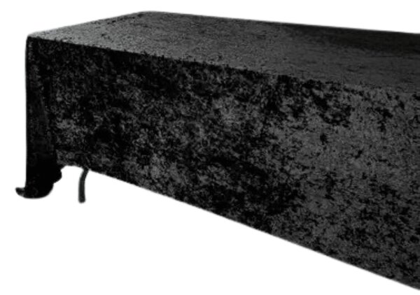 Obrus prostokątny aksamit czarny 280x160cm welurowy