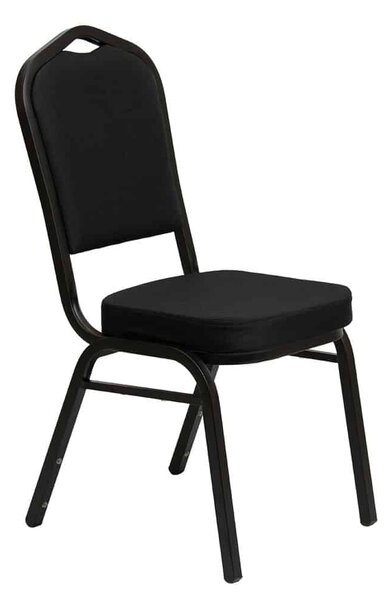 Krzesło bankietowe Luxus Dark 25x25x1.2 czarny gładki