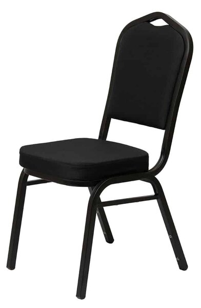 Krzesło bankietowe Luxus Dark 25x25x1.2 czarny gładki