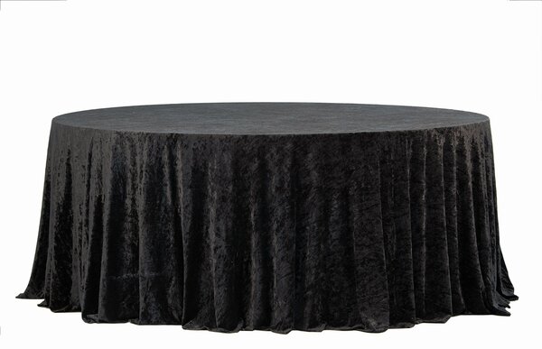 Obrus okrągły aksamit czarny Fi340cm Velvet