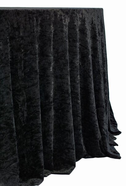 Obrus okrągły aksamit czarny Fi340cm Velvet