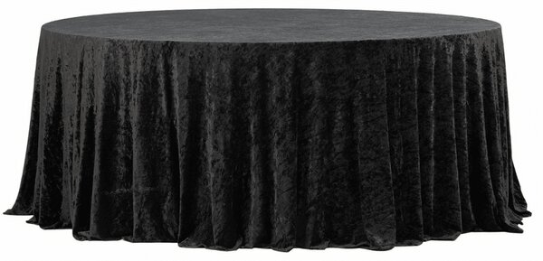 Obrus okrągły aksamit czarny Fi340cm Velvet