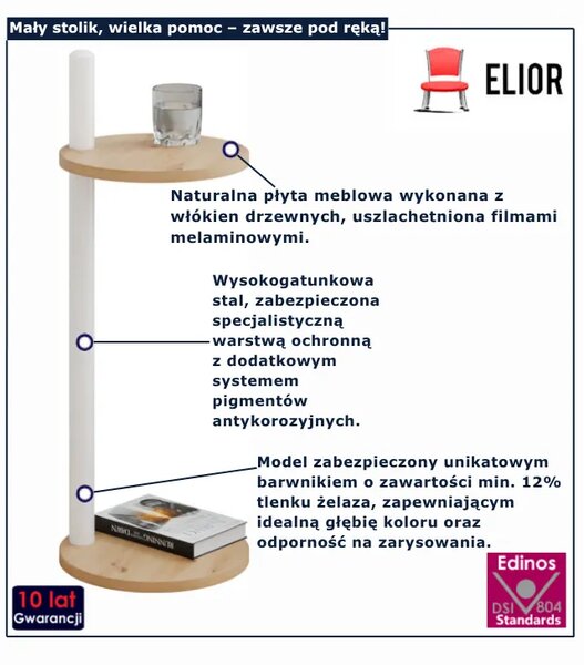 Stolik nowoczesny pomocniczny do salonu M9-A23