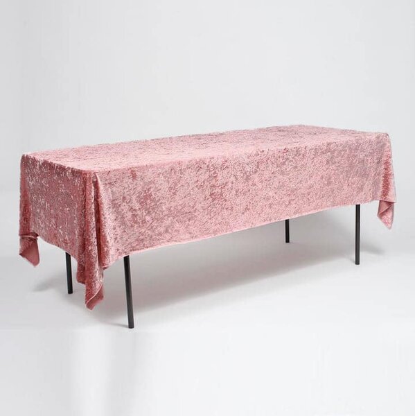 Obrus prostokątny aksamit różowy 280x160cm Velvet