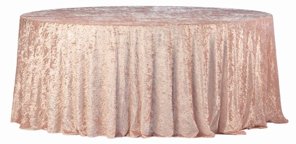 Obrus okrągły aksamit różowy welurowy Fi340cm Velvet