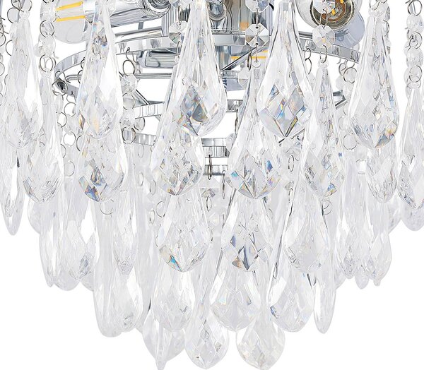Lampa sufitowa Silino Lindby, możliwość ściemniania, chromowy / srebrny, salon / jadalnia, metal, nowoczesny