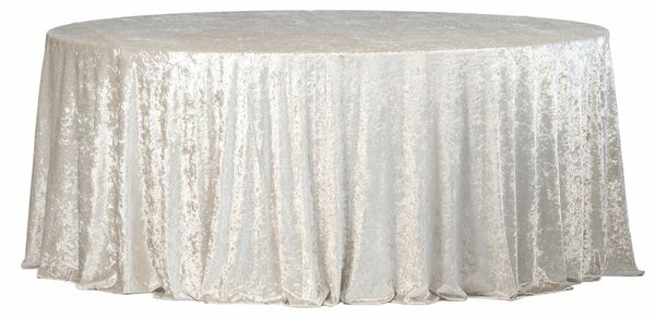 Obrus okrągły aksamit beżowy Fi340cm Velvet