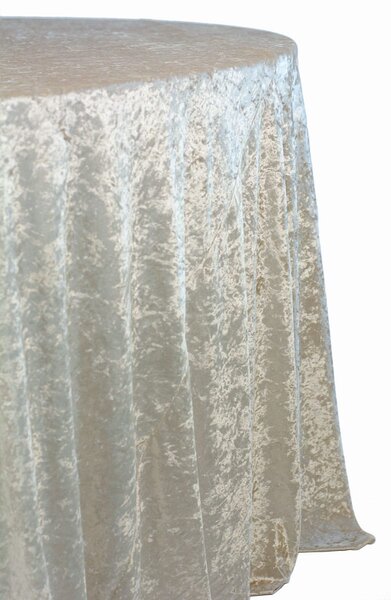 Obrus okrągły aksamit beżowy Fi340cm Velvet