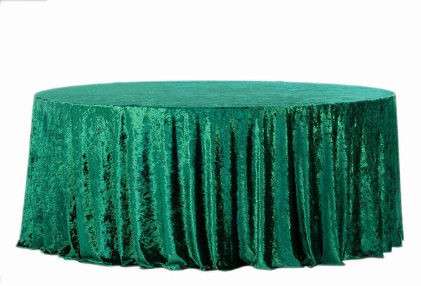 Obrus okrągły aksamit zielony Fi340cm Velvet