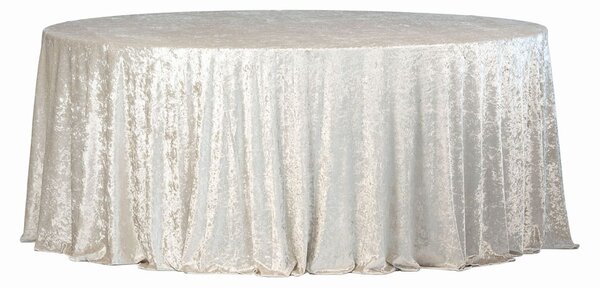 Obrus okrągły aksamit beżowy Fi340cm Velvet