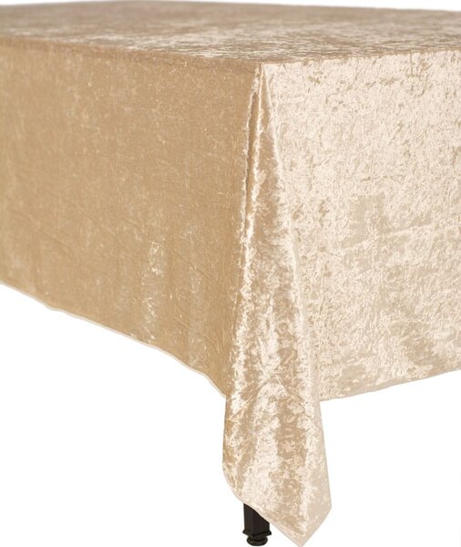 Obrus prostokątny aksamit beżowy 280x160cm Velvet