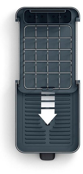 Czarny regulowany plastikowy ociekacz 31x19 cm Extend Slim Steel – Joseph Joseph