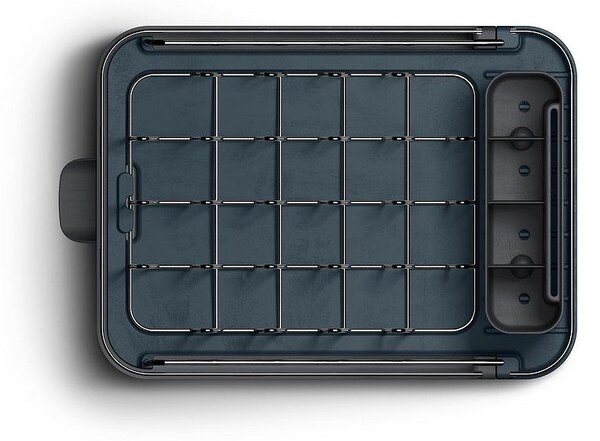 Czarny regulowany plastikowy ociekacz 31x19 cm Extend Slim Steel – Joseph Joseph