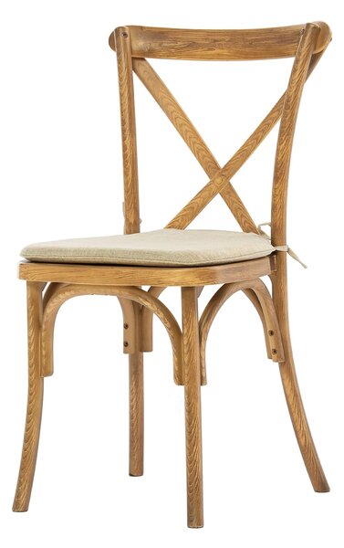 Krzesło rustykalne industrialne Boho PP - imitacja drewna jasne