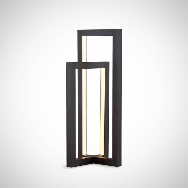 Lampa stołowa LED Hylda Lucande, możliwość ściemniania, czarny, salon / jadalnia, aluminium, nowoczesny