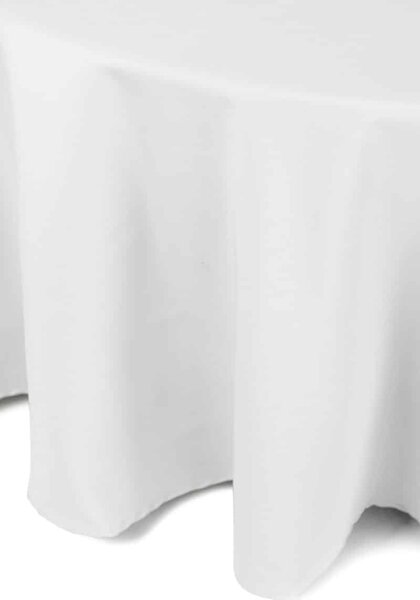 Obrus biały plamoodporny na stół okrągły Fi 290cm