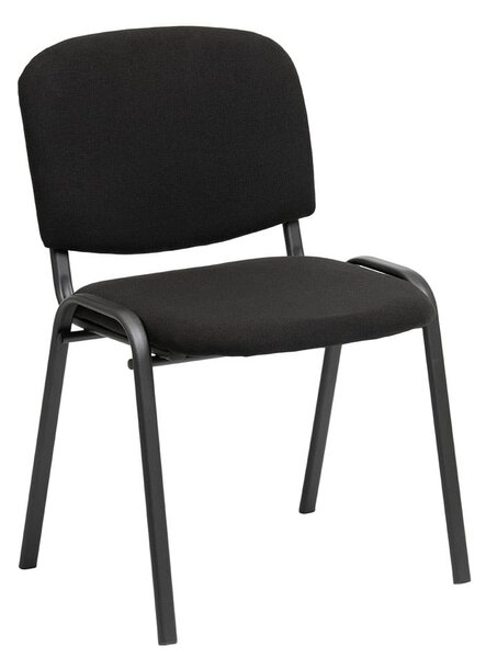 Krzesło konferencyjne tapicerowane ISO - kolor czarny