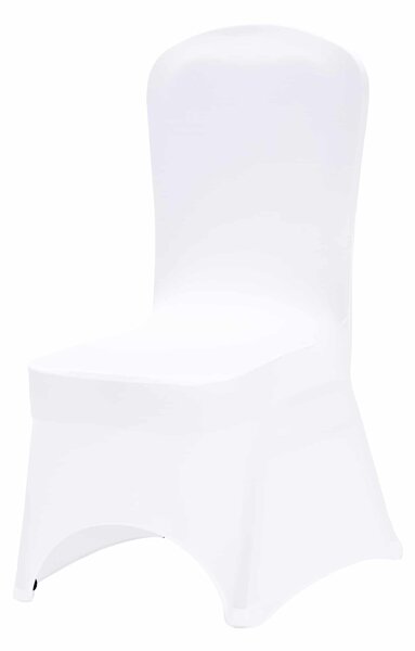 Pokrowiec na krzesło bankietowe - biały, wycięty, gruby (250g)