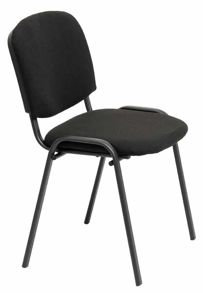 Krzesło konferencyjne tapicerowane ISO - kolor czarny